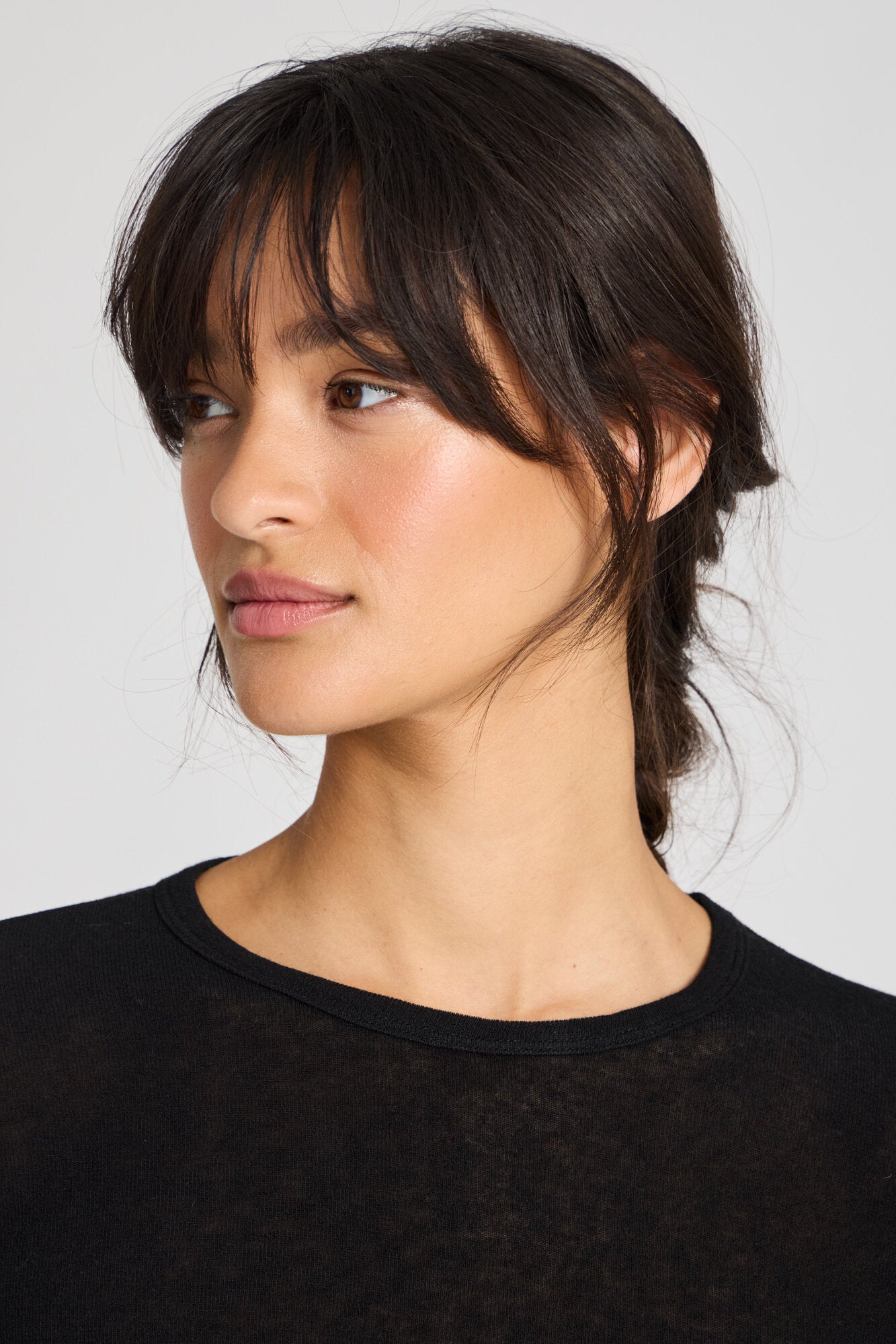 Thyra Wool langærmet t-shirt - sort